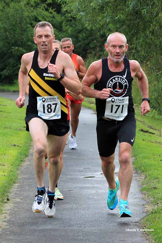 Womens and Mens Over-50s 2023 Sunderland 5k Road Race, July 20th.  Photo: David T. Hewitson/Sports for All Pics